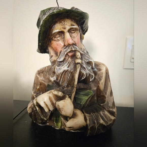Beautiful Large Solid Wax German Candle. Man With Pipe. - Picture 1 of 9